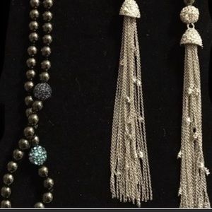 Alexis Bittar Crystal Pearl Sautoir Rope Necklace